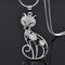Cats of Love Sterling Silver Necklace