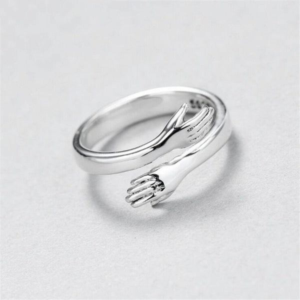 Bague hug ajustable en argent 925