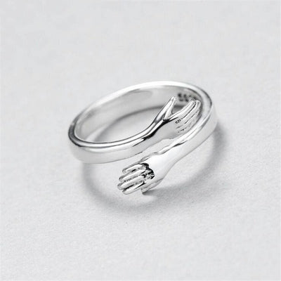 Adjustable 925 Silver Hug Ring