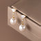 Chic Silver Earrings with Pearls