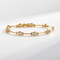 Elegant Gold Bracelet with Zircons