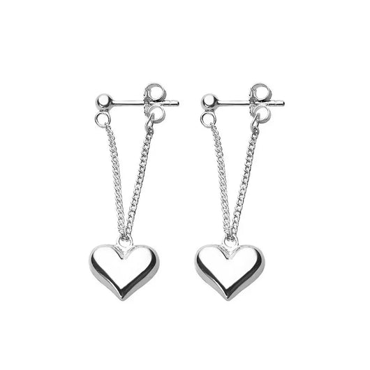 Antique-Inspired Geometric Heart Hoop Earrings