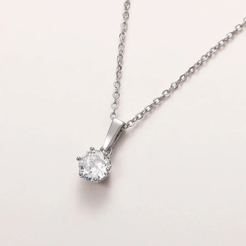 Classic Zircon Pendant Necklace