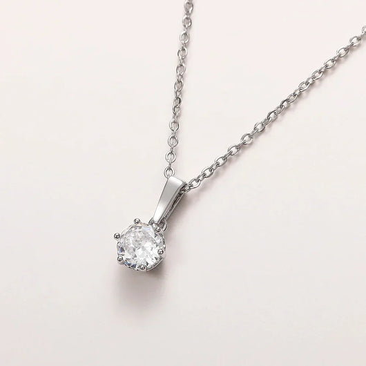 Classic Zircon Pendant Necklace