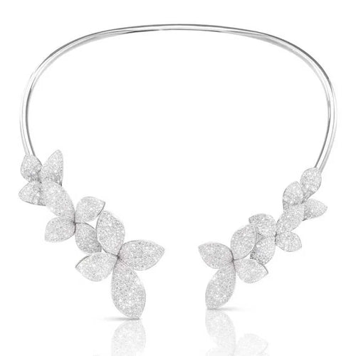 Elegant Crystal Flower Necklace
