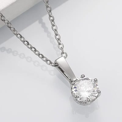 Classic Zircon Pendant Necklace