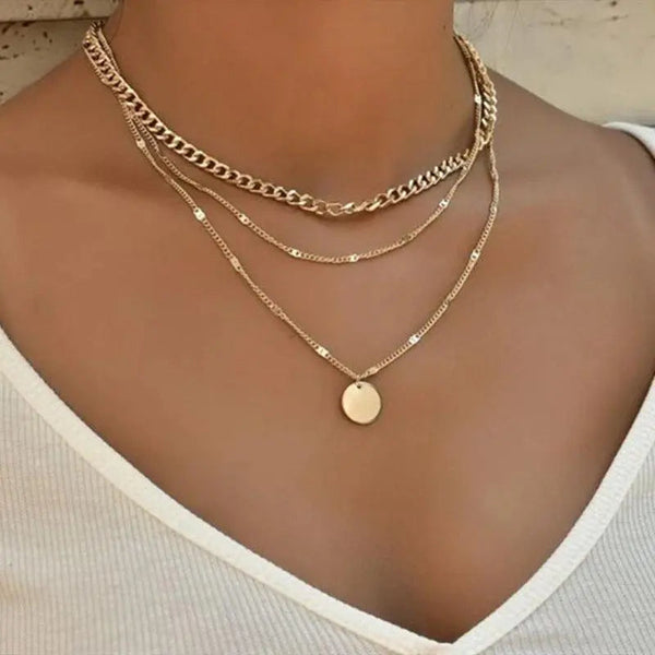 Collier élégant plaqué or et argent