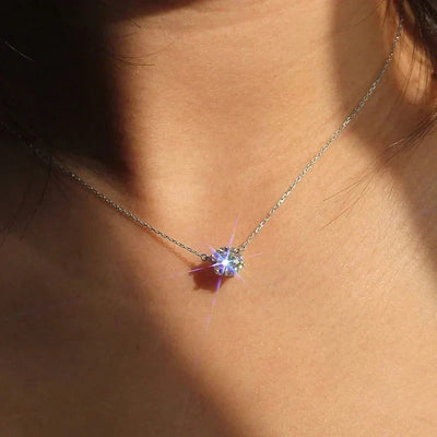 Elegant Solitaire Crystal Necklace