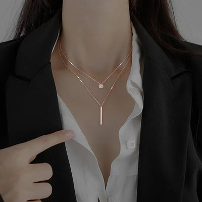 Double-Layer Sterling Silver Necklace