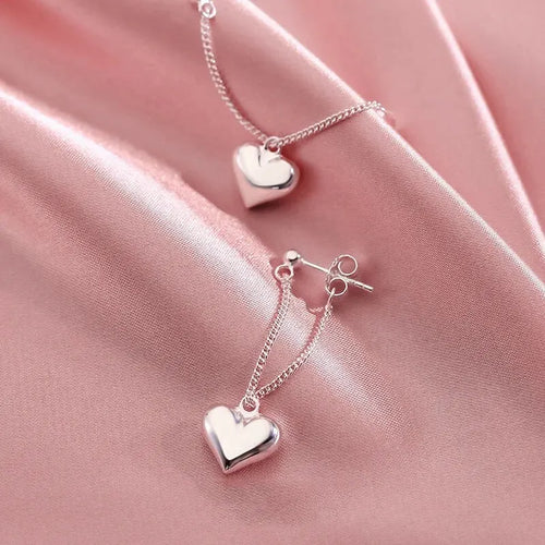 Antique-Inspired Geometric Heart Hoop Earrings