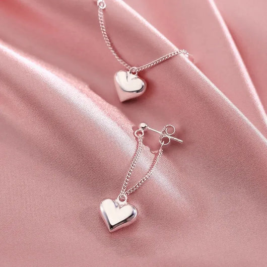 Antique-Inspired Geometric Heart Hoop Earrings