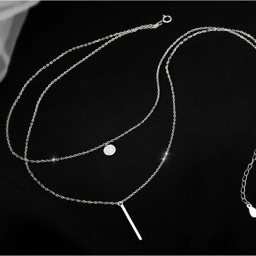 Double-Layer Sterling Silver Necklace