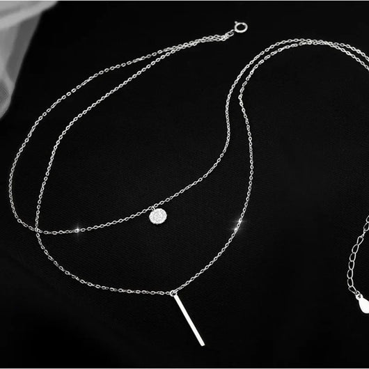 Double-Layer Sterling Silver Necklace