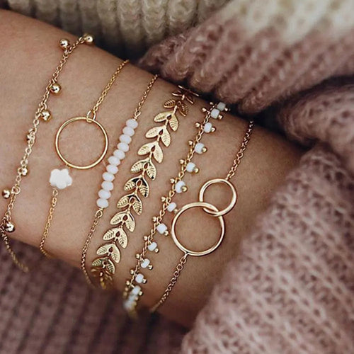 Charming Bohemian Gold-Tone Bracelet Set