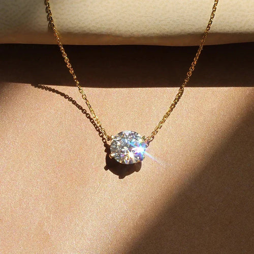 Elegant Solitaire Crystal Necklace