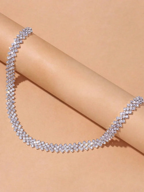 Elegant Rhinestone Choker Necklace