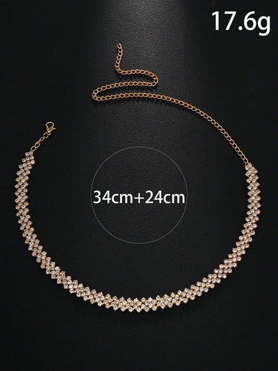 Elegant Rhinestone Choker Necklace