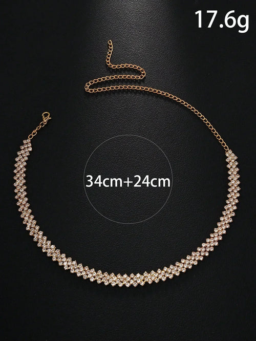 Elegant Rhinestone Choker Necklace