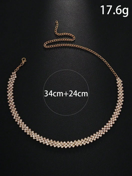 Elegant Rhinestone Choker Necklace