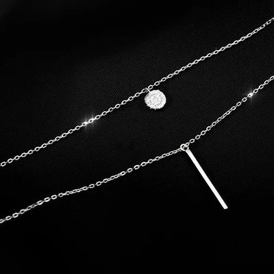 Double-Layer Sterling Silver Necklace
