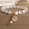 Beaded Bracelet with Lucky Cat Charm