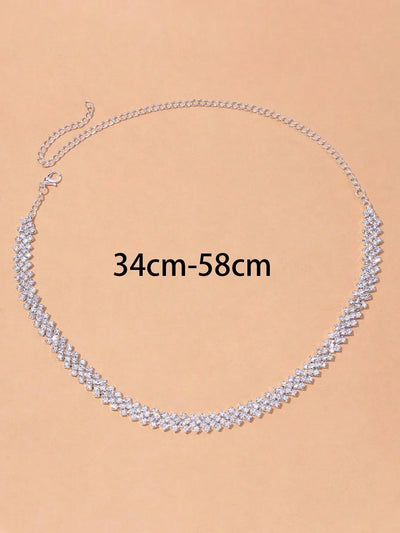Elegant Rhinestone Choker Necklace