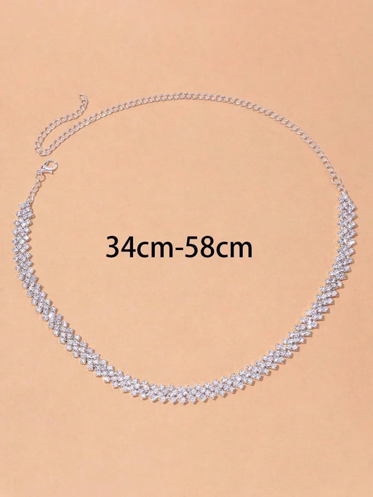 Elegant Rhinestone Choker Necklace