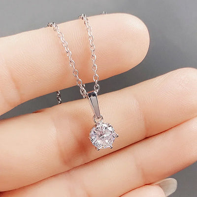 Classic Zircon Pendant Necklace