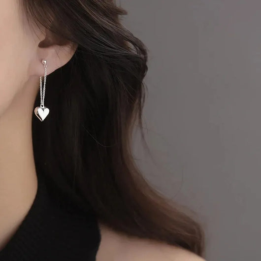 Antique-Inspired Geometric Heart Hoop Earrings