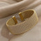 Elegant Braided Mesh Bracelet with Open Design