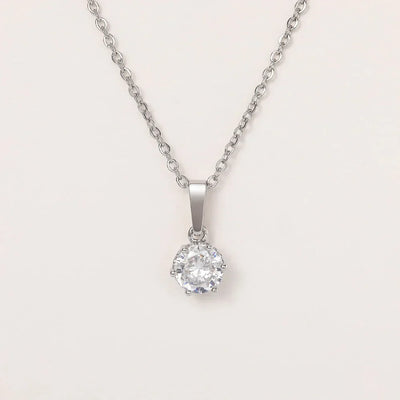 Classic Zircon Pendant Necklace