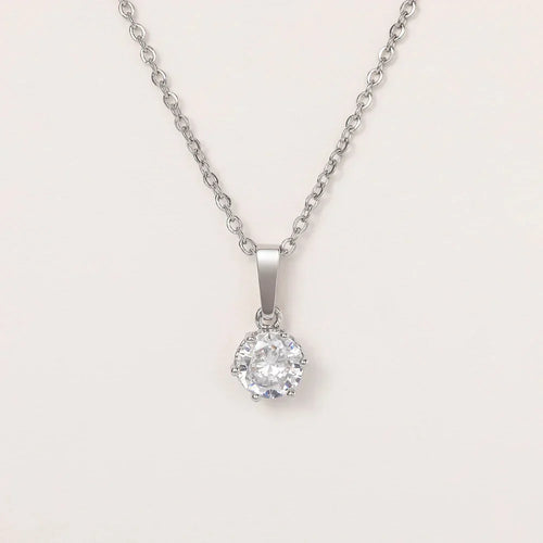 Classic Zircon Pendant Necklace