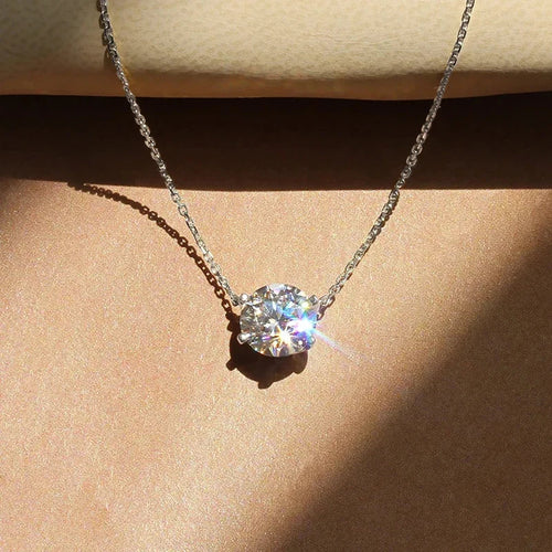 Elegant Solitaire Crystal Necklace
