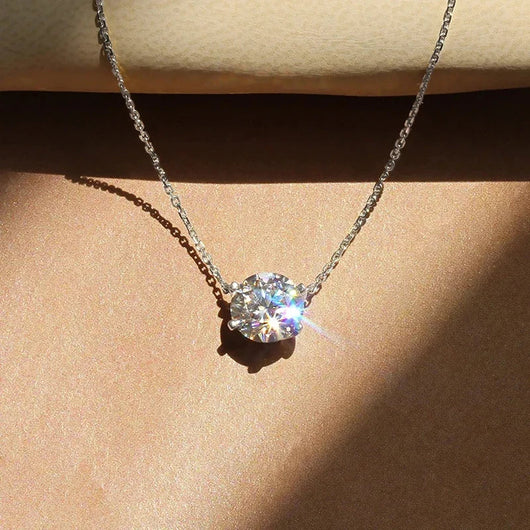 Elegant Solitaire Crystal Necklace