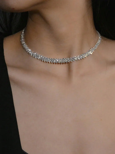 Elegant Rhinestone Choker Necklace