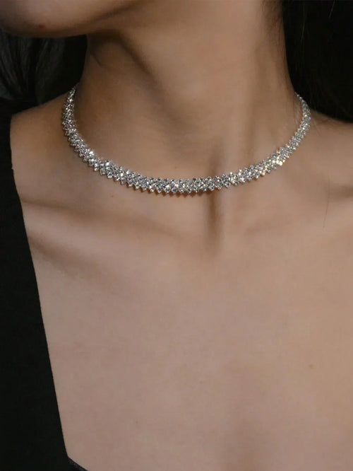 Elegant Rhinestone Choker Necklace