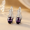 Silver Amethyst Drop Earrings