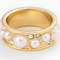 Gold Inlaid Pearl Ring