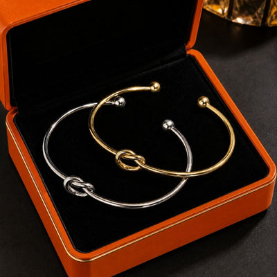 Bracelet ajustable nœud doré