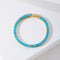Turquoise Round Tennis Gold Bracelet