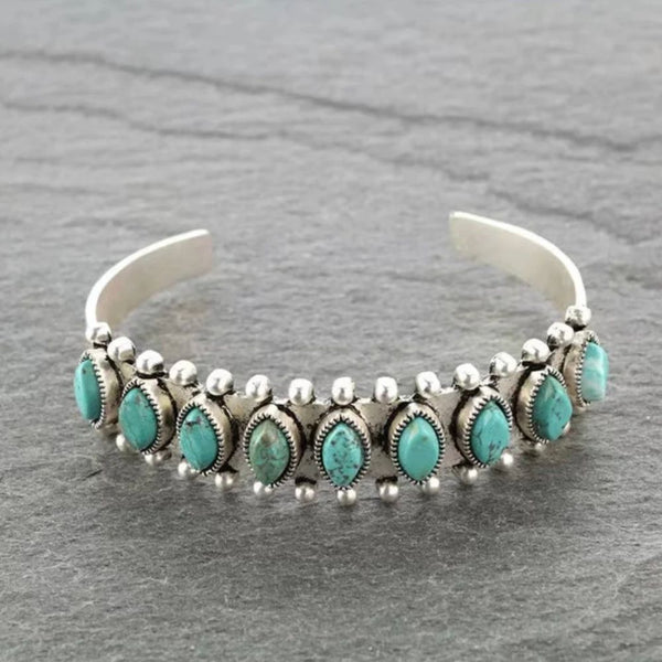 Bracelet manchette Azmira turquoise