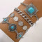 Sky Stone Layered Gold Bracelet Set