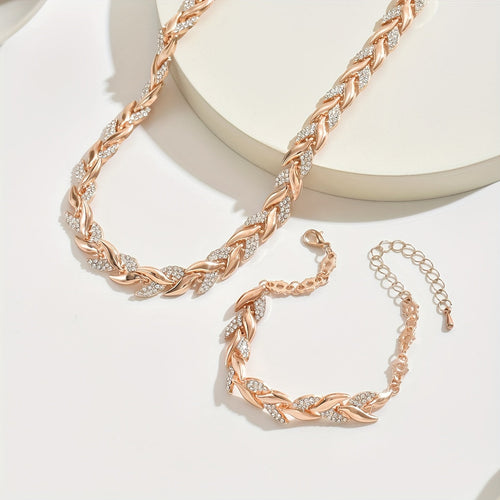 Elegant Fishtail Set with Glass Rhinestones