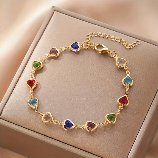 Heart-Shaped Statement Bracelet