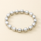 Timeless Silver Bracelet with Cube Pearl Details