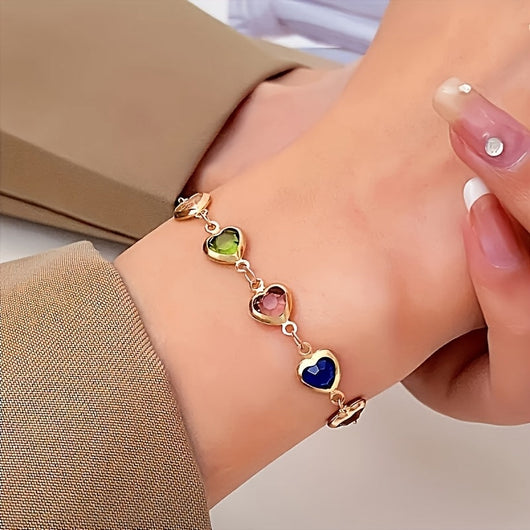 Heart-Shaped Statement Bracelet