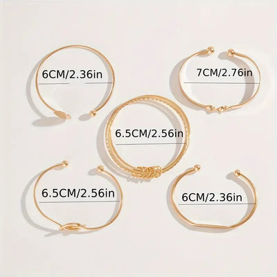 Elegant Gold-Tone Bracelet Set