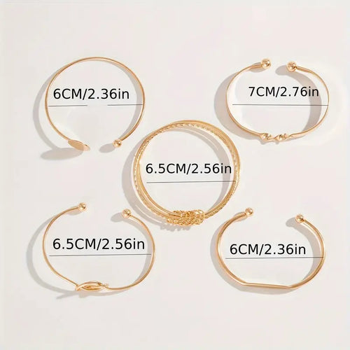 Elegant Gold-Tone Bracelet Set