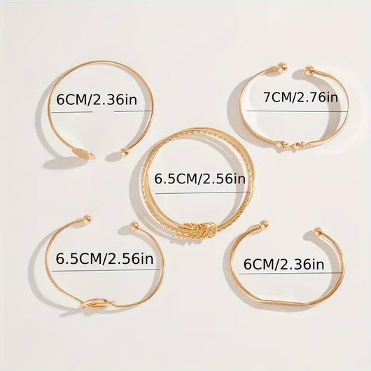 Elegant Gold-Tone Bracelet Set