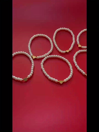 Chic A-Z Initial Bracelet with Heart Charm